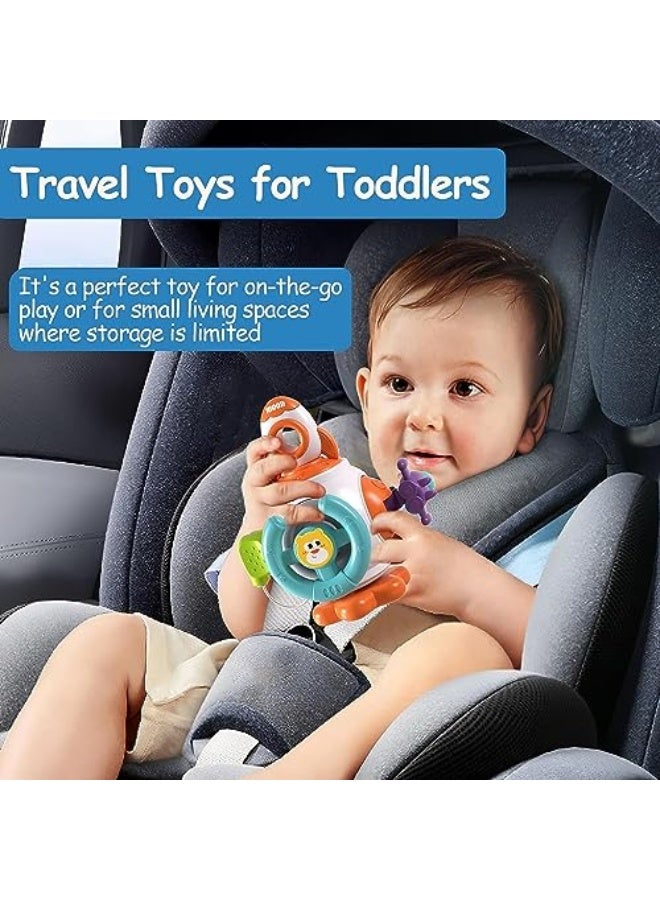 Montessori Sensory Toys for Toddlers 1-3,Travel Activities Busy Board Cube,Baby Gifts for 6 9 12 18 Months 1 2 One Year Old Infant Boys Girls， Airplane Plane Car Travel Toys Educational Learning - Image 5